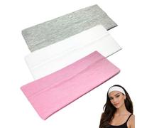WESTEND CHOICE 9cm Wide Headbands 3 Pack Soft Head Band Plain Stretchy Unisex Kylie headband Bandeau Headbands for Women & Men Gym Yoga Hair Band (Mixed set E)