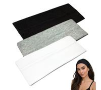 WESTEND CHOICE 9cm Wide Headbands 3 Pack Soft Head Band Plain Stretchy Unisex Kylie headband Bandeau Headbands for Women & Men Gym Yoga Hair Band (Mixed set A)
