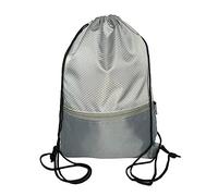 WESTEND CHOICE Drawstring Bag Rucksack Gym School PE Bag Swimming Sports Kids Adults Backpack Drawstring bag with zip pocket Travel bag (Grey)