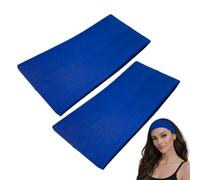 WESTEND CHOICE Extra Wide Headbands 11cm Plain Stretchy Kylie Head Band 2 Pack Unisex Bandeau Headbands for Women & Men Soft Hairbands Yoga Bandana Headband (Royal blue)