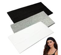 WESTEND CHOICE Extra Wide Headbands 11cm Plain Stretchy Kylie Head Band 3 Pack Unisex Bandeau Headbands for Women & Men Soft Hairbands Yoga Bandana Headband (Mixed set A)