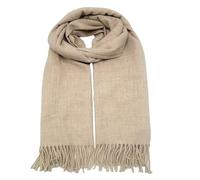 WESTEND CHOICE Scarves for Women Large Winter Scarf for Men Plain Neck Scarf Stole Wedding Shawl Pashmina Shawls and Wraps Ladies Thick Winter Scarves 195x70 cm (Light brown)