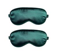 WESTEND CHOICE Sleep Mask 2 Pack Soft Satin Silk Eye Mask for Men Women Eye Blindfold for Travel Light Blocking Night Sleep Mask Comfortable Blackout Sleeping Mask (Dark Green)