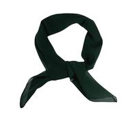 WESTEND CHOICE Square Chiffon Scarves Women Plain Neck Scarf 50s Retro lightweight Bandana Wrap Square women's scarves 65 x 65 cm (Dark green)