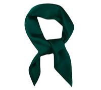 WESTEND CHOICE Square Satin silk Scarves Plain Neck Scarf 50s Retro Women Scarf Lightweight Silky Bandana Wrap women's scarves 70 x 70 cm (Dark green)