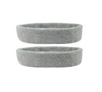WESTEND CHOICE Sweatband Headbands 2 Pack Unisex Sports Sweat Band Gym Exercise Workout Moisture Wicking headband (Grey)