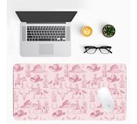 Western Adventure Desk Mat, Cowboy Theme PU Leather Desk Pad - Large Non-Slip Office Mat for a Rustic & Bold Gaming & Home Workspace Bold Statement Gift （27.56 * 13.78in）