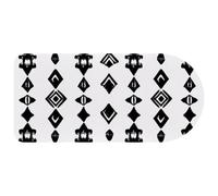 Western Africa Geometric Ethnic Pattern Mouse Pad, Large Gaming Keyboard Mat with Non-Slip Rubber Base, Big Extended Desk Protector for Home Office, 29.1’’ x 13.8’’