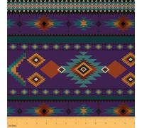 Western Aztec Pattern Fabric by The Yard,Southwest Tribal Fabrics for Craft Lover,Exotic Boho Abstract Art Soft Flannel Polyester Fabric for Quilting Sewing Supplies,2 Yard Bolt,72"L x 59"W,No Stretch