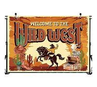 Western Backdrop Banner Horses Birthday for Boy Girl | Western Cowboy Theme Backdrop Wild West Party Banner Wall Decorations Western Party Photo Booth Props Supplies Cake Table Decoration Supplies 71