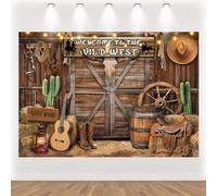 Western Backdrop Cowboy Party Decorations - 7 X 5 Ft Wild West Rodeo Barn Backdrops for Photoshoot Western Theme Party Decoration