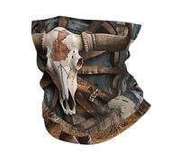 Western Barn Cow Skull Country Ranch Cowboy Texas Rustic Men Women Face Protection Uv Protection Tube Scarf Multifunctional Bandana For Workout Climbing Sports