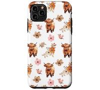 Western Boho Highland Cow Floral Cute Cows Country Girl Case for iPhone 11 Pro Max