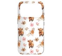 Western Boho Highland Cow Floral Cute Cows Country Girl Case for iPhone 17 Pro