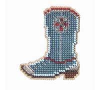 Western Boot Beaded Counted Cross Stitch Ornament Kit Mill Hill 2007 Spring Bouquet MH18-7106 by Mill Hill