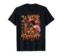 Western Boot Halloween Southern Cowgirl Where Them Fans At T-Shirt