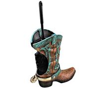 Western Boot Toilet Brush Holder - Rustic Bathroom Décor with Cowboy Boot Design