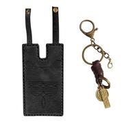 Western Boot Wallet for Women | Handcrafted Leather Credit Card Holder | Compact & Thin with Snap Strap and Keychain | Vintage Style Fashion Accessory, Black, S, Vintage