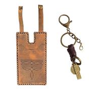 Western Boot Wallet for Women | Handcrafted Leather Credit Card Holder | Compact & Thin with Snap Strap and Keychain | Vintage Style Fashion Accessory, Brown, S, Vintage