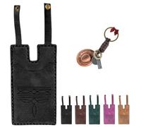 Western Boot Wallet with Snap Strap Handcrafted Leather Boot Credit Card Holder Small Wallets with Snap Fastening,Western Leather Wallets for Women Holds Multiple Cards for Women Man, Black, Rock