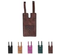 Western Boot Wallet with Snap Strap,Handcrafted Slim Leather Card Holder for Boots, Compact Travel Wallet for Men & Women (Tawny)