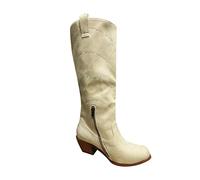 Western Boots Women Comfortable Chunky Heel Cowboy Booties Casual Stylish Rhinestone Side Zipper Beautiful Pull On Lightweight Brown Wide Calf Boots Outdoor Walking Party