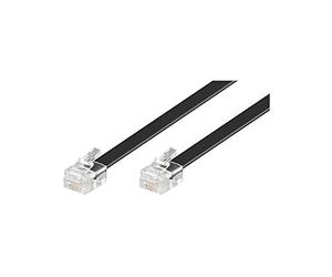 Western cable bulk, 2xRJ12 modular plug 6 pin 1:1 TEL 6P6C/RJ12 300 BLACK 3m