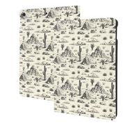 Western Cactus Landscape Print Compatible with ipad 9th/8th/7th Generation Case Cover, Tablet Cases Compatible with ipad Case 10.2 Inch, Auto Wake/Sleep, Folio Stand