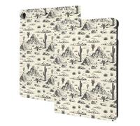Western Cactus Landscape Print Compatible with ipad air 3rd Generation Case Cover, Tablet Cases Compatible with ipad Pro Case 10.5 Inch, Auto Wake/Sleep, Folio Stand