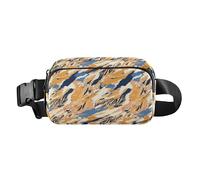 Western Cactus Plant Plants Sage Women Men Fashionable Crossbody Bag Waist Packs for Cycling Hiking Gym, Tiger Zebra Animal Print, One Size