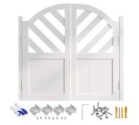 Western Cafe Doors Wooden Saloon Style AutoClose with Metal Hinges Arched Top Interior Door for Home Pub Kitchen Counter Entrance (White W120xH100cm)