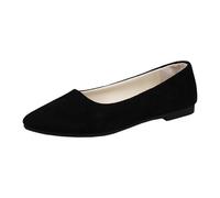 Western Casual Shoes for Women Women's Comfortable Slip On Ballet with Square Toe Women Shoes Size 11 (Black, 4)
