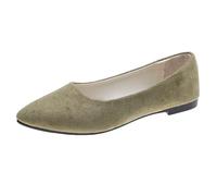 Western Casual Shoes for Women Women's Comfortable Slip On Ballet with Square Toe Women Shoes Size 11 (Army Green, 6.5)