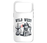 Western Cat Desert Landscape Retro Graphic Case for iPhone 17 Pro Max