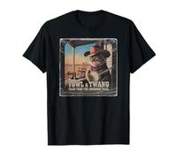 Western Cat with Banjo on Porch Rustic Country Music Vibes T-Shirt