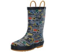 Western Chief Girls Classic Waterproof Rubber Rain Boots with Handles, Construction, 8.5 UK
