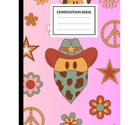 Western Composition Notebook: Girly Western Pink and Yellow Ombre Themed Wide Ruled Journal