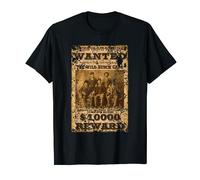 WESTERN COUNTRY COWBOY OUTLAW for men : Wanted Dead or Alive T-Shirt