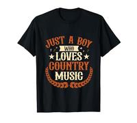 Western Country Music Just A Boy Who Loves Country Music T-Shirt