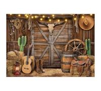 Western Cowboy Backdrop Rustic Barn Wild West Rodeo Party