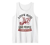 Western Cowboy Bible Scripture Verse Jesus For Mens Faith Tank Top