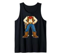 Western Cowboy Body Funny Easy Last Minute Halloween Costume Tank Top
