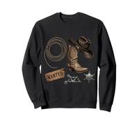 Western Cowboy Boot Sheriff Badge Country Style Outfit Sweatshirt