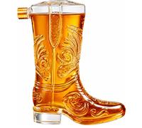 Western Cowboy Boot Whiskey Decanter 27oz - Unique Handcrafted Glass Liquor Bottle, Collectible Barware Birthday, Christmas, Gift for Men, Dad, Husband, Bourbon, Tequila, Scotch, Birth Day, Home Bar