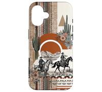 Western Cowboy Collage Rustic Floral Rodeo Country Vibes Case for iPhone 16