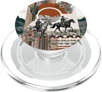 Western Cowboy Collage Rustic Floral Rodeo Country Vibes PopSockets PopGrip for MagSafe