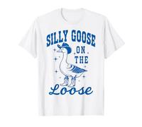 Western Cowboy Duck Rodeo Silly Goose On The Loose Funny T-Shirt