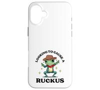 Western Cowboy Frog looking to cause a Ruckus Case for iPhone 16 Plus