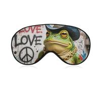 Western Cowboy Frog Sleep Mask for Women Men, Soft Eye Mask with Adjustable Strap for Sleeping, Light Blocking Travel Blindfold for Nap Comfortable Eye Cover for Home Office