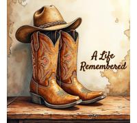 Western Cowboy Funeral Guest Book: Rustic Memorial Sign-In Book with Cowboy boots, Hat & Country Design: Celebration of Life Guest Registry for ... & Condolences | In Loving Memory Keepsake